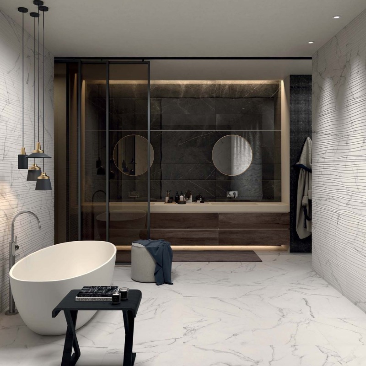 ABK SENSI CLASSIC STATUARIO WHITE SABLE 60X60 MAT PŁYTKA GRESOWA - obrazek 3