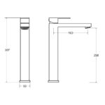 BESCO BATERIA UMYWALKOWA WYSOKA MODERN/VARIUM I CZARNY MAT - obrazek 2