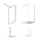 BESCO KABINA AVEO WALK IN 120X195 - obrazek 2