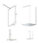 BESCO KABINA AVEO WALK IN 130X195 - obrazek 2