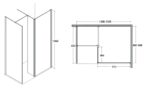 BESCO KABINA INDRE WALK IN 140X90X195 - obrazek 2