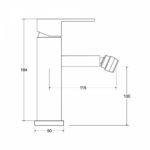 BESCO MODERN/VARIUM BATERIA BIDETOWA CHROM - obrazek 2