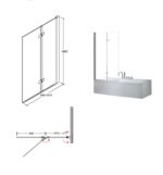 BESCO PARAWAN NAWANNOWY LUMIX BLACK DWUSKRZYDŁOWY 100X145 - obrazek 2