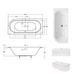 BESCO WANNA AVITA SLIM ASYMETRYCZNA LEWA 160X75 - obrazek 2
