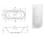 BESCO WANNA AVITA SLIM+ ASYMETRYCZNA PRAWA 150X75 - obrazek 2