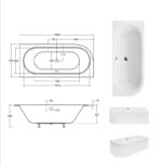 BESCO WANNA AVITA SLIM ASYMETRYCZNA PRAWA 160X75 - obrazek 2