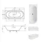 BESCO WANNA AVITA SLIM ASYMETRYCZNA PRAWA 180X80 - obrazek 2