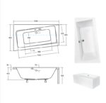 BESCO WANNA INFINITY ASYMETRYCZNA LEWA 150X90 - obrazek 2