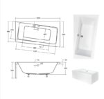 BESCO WANNA INFINITY ASYMETRYCZNA PRAWA 150X90 - obrazek 2