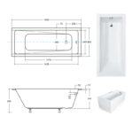BESCO WANNA MODERN SLIM PROSTOKĄTNA 160X70 - obrazek 2