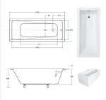 BESCO WANNA MODERN SLIM PROSTOKĄTNA 180X80 - obrazek 2