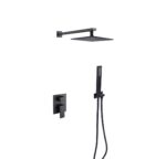 BESCO ZESTAW PRYSZNICOWY PODTYNKOWY MODERN/VARIUM I SLIM CZARNY MAT