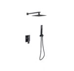 BESCO ZESTAW PRYSZNICOWY PODTYNKOWY MODERN/VARIUM II ULTRASLIM CZARNY MAT
