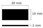 Gumowe dystanse ścienne - samoprzylepne 2 mm 20szt. - obrazek 3