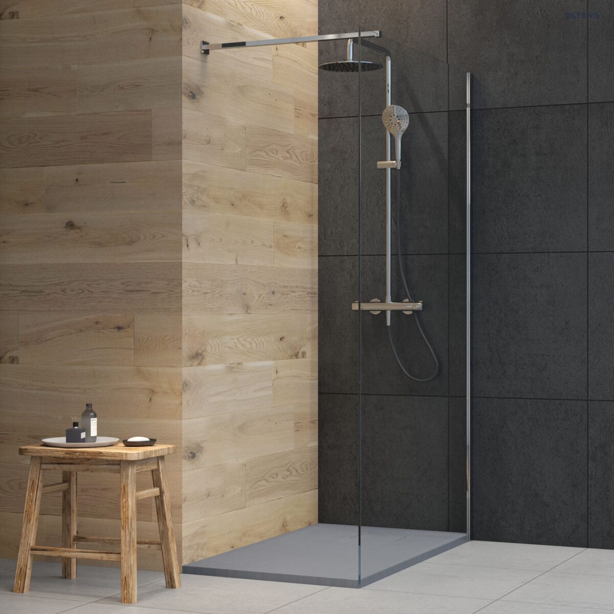 OLTENS BERGYTAN BRODZIK PROSTOKĄTNY 120X80 CM ROCKSURFACE SZARY BETON - obrazek 3
