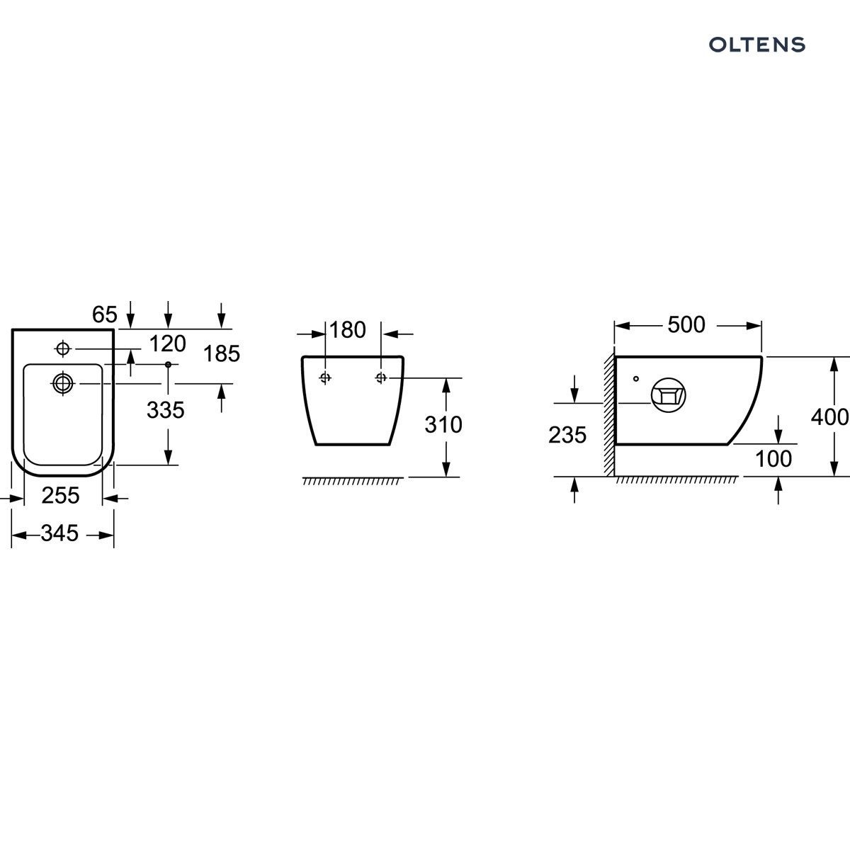 OLTENS BIDET WISZĄCY VERNAL Z POWŁOKĄ SMARTCLEAN - obrazek 3