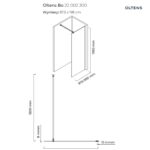 OLTENS BO ŚCIANKA PRYSZNICOWA WALK-IN 100CM PROFIL CZARNY MAT - obrazek 3