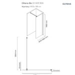 OLTENS BO ŚCIANKA PRYSZNICOWA WALK-IN 110CM PROFIL CZARNY MAT - obrazek 3