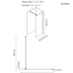 OLTENS BO ŚCIANKA PRYSZNICOWA WALK-IN 120CM PROFIL CZARNY MAT - obrazek 3