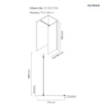 OLTENS BO ŚCIANKA PRYSZNICOWA WALK-IN 80CM PROFIL CZARNY MAT - obrazek 3