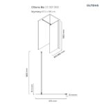 OLTENS BO ŚCIANKA PRYSZNICOWA WALK-IN 90CM PROFIL CZARNY MAT - obrazek 3