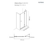OLTENS DISA DRZWI PRYSZNICOWE WNĘKOWE 120CM - obrazek 2