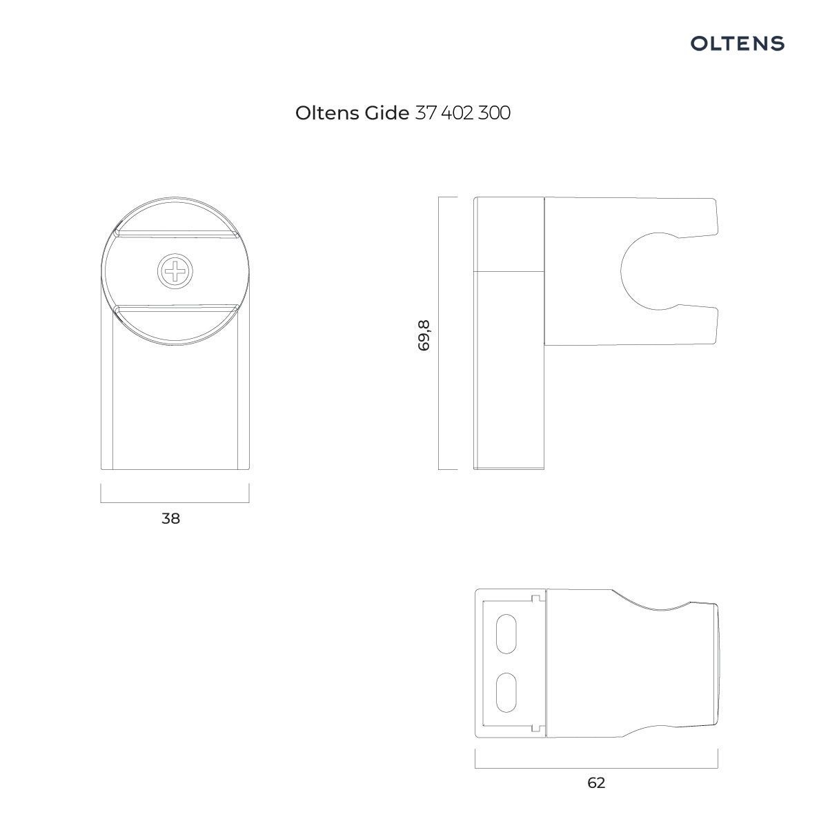 OLTENS DRIVA EASYCLICK (S) GIDE ZESTAW PRYSZNICOWY CZARNY MAT - obrazek 11