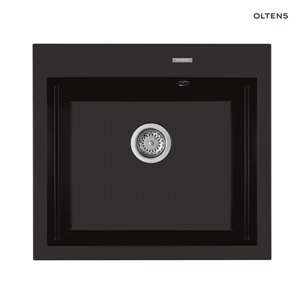 OLTENS GRAVAN ZLEWOZMYWAK GRANITOWY 1-KOMOROWY 57x51,5 CM CZARNY MAT - obrazek 2