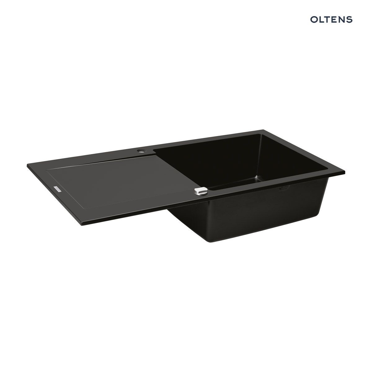 OLTENS GRAVAN ZLEWOZMYWAK GRANITOWY 1-KOMOROWY Z OCIEKACZEM 100x50 CM CZARNY MAT - obrazek 3
