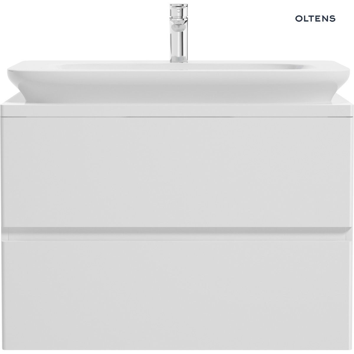 OLTENS GULFOSS SZAFKA PODUMYWALKOWA WISZĄCA Z BLATEM BIAŁY POŁYSK 60CM - obrazek 2