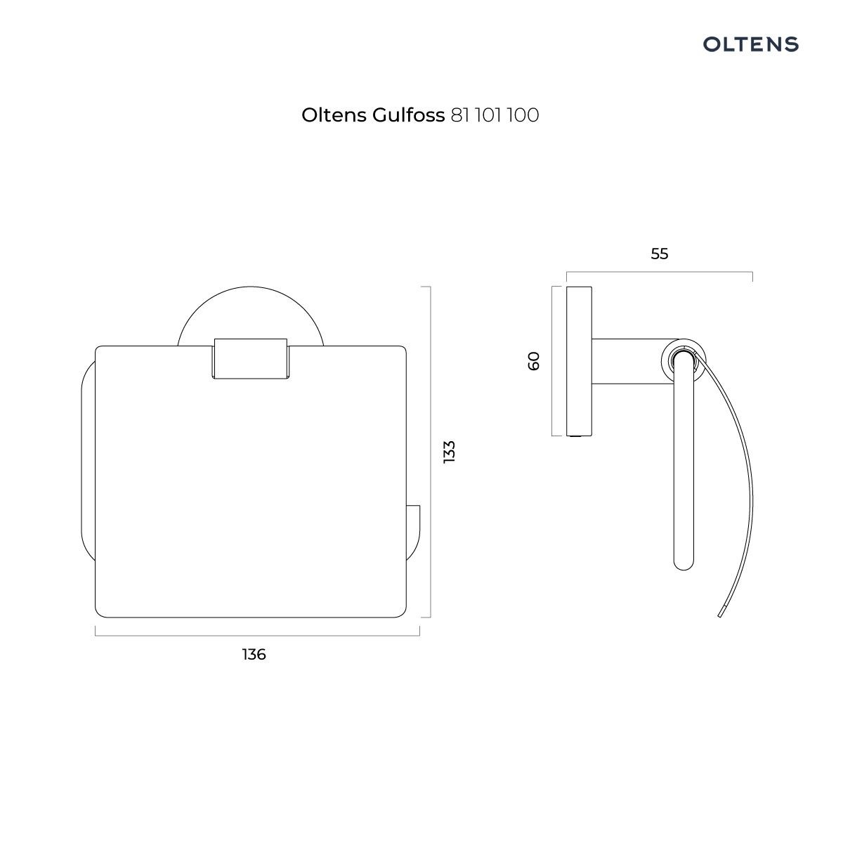 OLTENS GULFOSS UCHWYT NA PAPIER TOALETOWY CHROM - obrazek 2