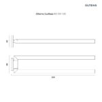 OLTENS GULFOSS WIESZAK NA RĘCZNIK 40CM DWURAMIENNY CHROM - obrazek 2