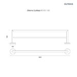 OLTENS GULFOSS WIESZAK NA RĘCZNIK 60CM PODWÓJNY CHROM - obrazek 2
