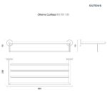 OLTENS GULFOSS WIESZAK NA RĘCZNIK 60CM Z PÓŁKĄ CHROM - obrazek 2