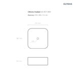 OLTENS HADSEL UMYWALKA NABLATOWA KWADRATOWA Z POWŁOKĄ SMARTCLEAN 38,5CM - obrazek 3