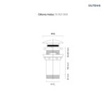 OLTENS HALSA KOREK DO UMYWALKI KLIK KLAK OKRĄGŁY Z PRZELEWEM G 11/4 BIAŁY CERAMICZNY - obrazek 2