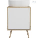 OLTENS HEDVIG SZAFKA PODUMYWALKOWA WISZĄCA BIAŁY POŁYSK/DĄB NOVA 50CM - obrazek 2