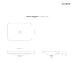 OLTENS KAGERA UMYWALKA NABLATOWA Z POWŁOKĄ SMARTCLEAN 42x60CM - obrazek 3