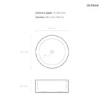 OLTENS LADGE UMYWALKA NABLATOWA OKRĄGŁA Z POWŁOKĄ SMARTCLEAN 40CM - obrazek 3