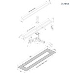 OLTENS LANGAN ODPŁYW PRYSZNICOWY LINIOWY UNIWERSALNY 2W1 80CM Z KOŁNIERZEM - obrazek 5