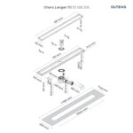 OLTENS LANGAN UNIWERSALNY ODPŁYW PRYSZNICOWY LINIOWY 70 CM Z KOŁNIERZEM CZARNY MAT - obrazek 2