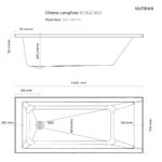 OLTENS LANGFOSS WANNA PROSTOKĄTNA AKRYLOWA 70X150CM - obrazek 4
