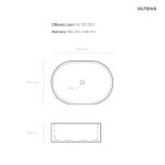OLTENS LOM UMYWALKA NABLATOWA OWALNA Z POWŁOKĄ SMARTCLEAN 34x55CM - obrazek 3