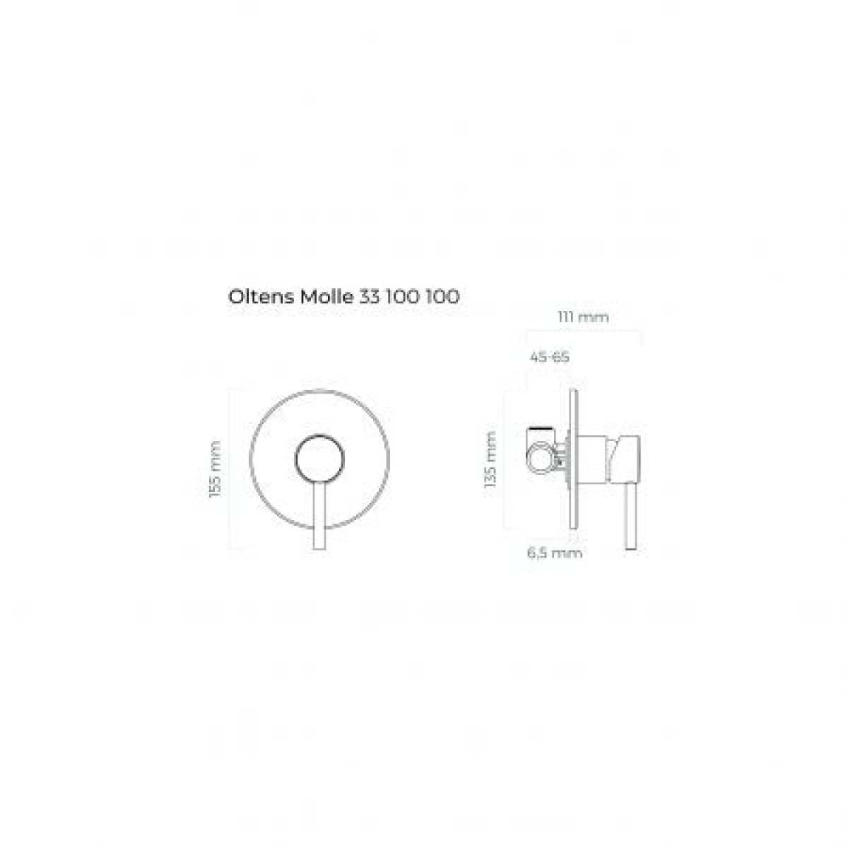 Oltens Molle bateria prysznicowa podtynkowa kompletna chrom 33100100 - obrazek 2