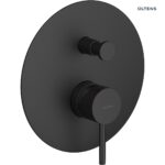 Oltens Molle bateria wannowo-prysznicowa podtynkowa kompletna czarny mat 34100300 - obrazek 2