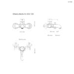 Oltens Molle bateria wannowo-prysznicowa ścienna czarny mat 34000300 - obrazek 2