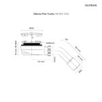 OLTENS PITE TURBO SLIM SYFON BRODZIKOWY ODPŁYW 90MM PLASTIKOWY NISKI CHROM - obrazek 2