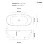 OLTENS STORA WANNA WOLNOSTOJĄCA OWALNA AKRYLOWA 78x170CM - obrazek 5