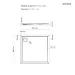 OLTENS SUPERIOR BRODZIK KWADRATOWY 90x90 - obrazek 3