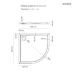 OLTENS SUPERIOR BRODZIK PÓŁOKRĄGŁY 80X80 - obrazek 3